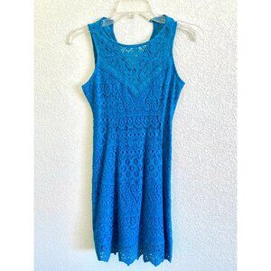 Hollister Teal Sleeveless Lace Dress